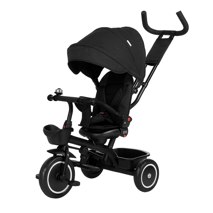Foryourlittleone 6 in 1 Trike V3 - Black (9 months - 5 years)