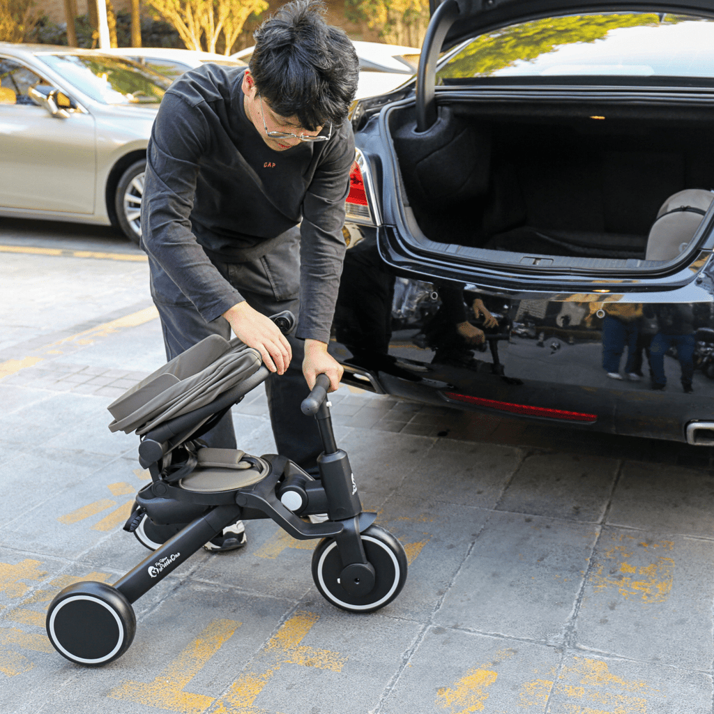 Foryourlittleone Xplor 6 in 1 Foldable Trike - Grey Olive (10m-4y)