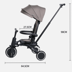 Foryourlittleone Xplor 6 in 1 Foldable Trike - Grey Olive (10m-4y)