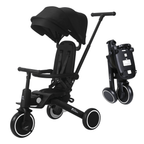 Foryourlittleone Xplor 6 in 1 Foldable Trike - Jet Black (10m-4y)
