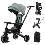 Foryourlittleone Xplor Plus 6 in 1 Foldable Trike - Green (10m-4y)