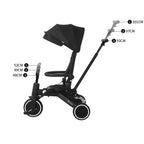Foryourlittleone Xplor Ultimate 6 in 1 Foldable Trike - Jet Black (10m-4y)