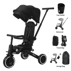 Foryourlittleone Xplor Ultimate 6 in 1 Foldable Trike - Jet Black (10m-4y)