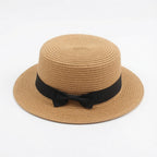 2pcs/Set Travel Raffia Tote Bag & Straw Hat - Fashion Woven Straw Hat Beach Bag Set