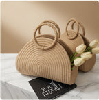 New Summer Fashion Handwoven Raffia Clutch Bag