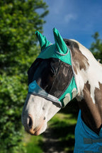Horse Fly Mask - Green - Wellbeing Pets