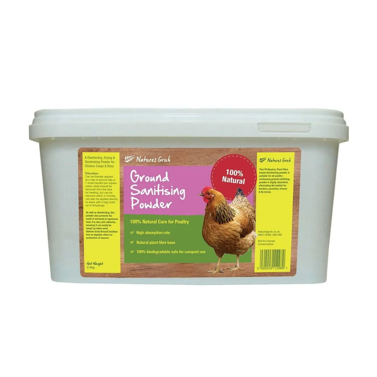Natures Grub Ground Sanitiser for Chicken Runs - Wellbeing Pets