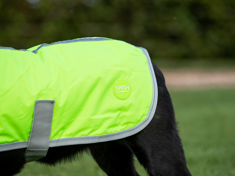 Classic Waterproof Dog Coat 240g - High Viz Yellow - image 3 - Wellbeing Pets