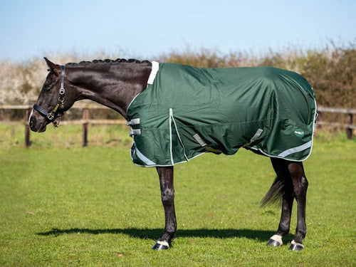 50g Detachable Neck Turnout Rug - Hunter Green - image 2 - Wellbeing Pets