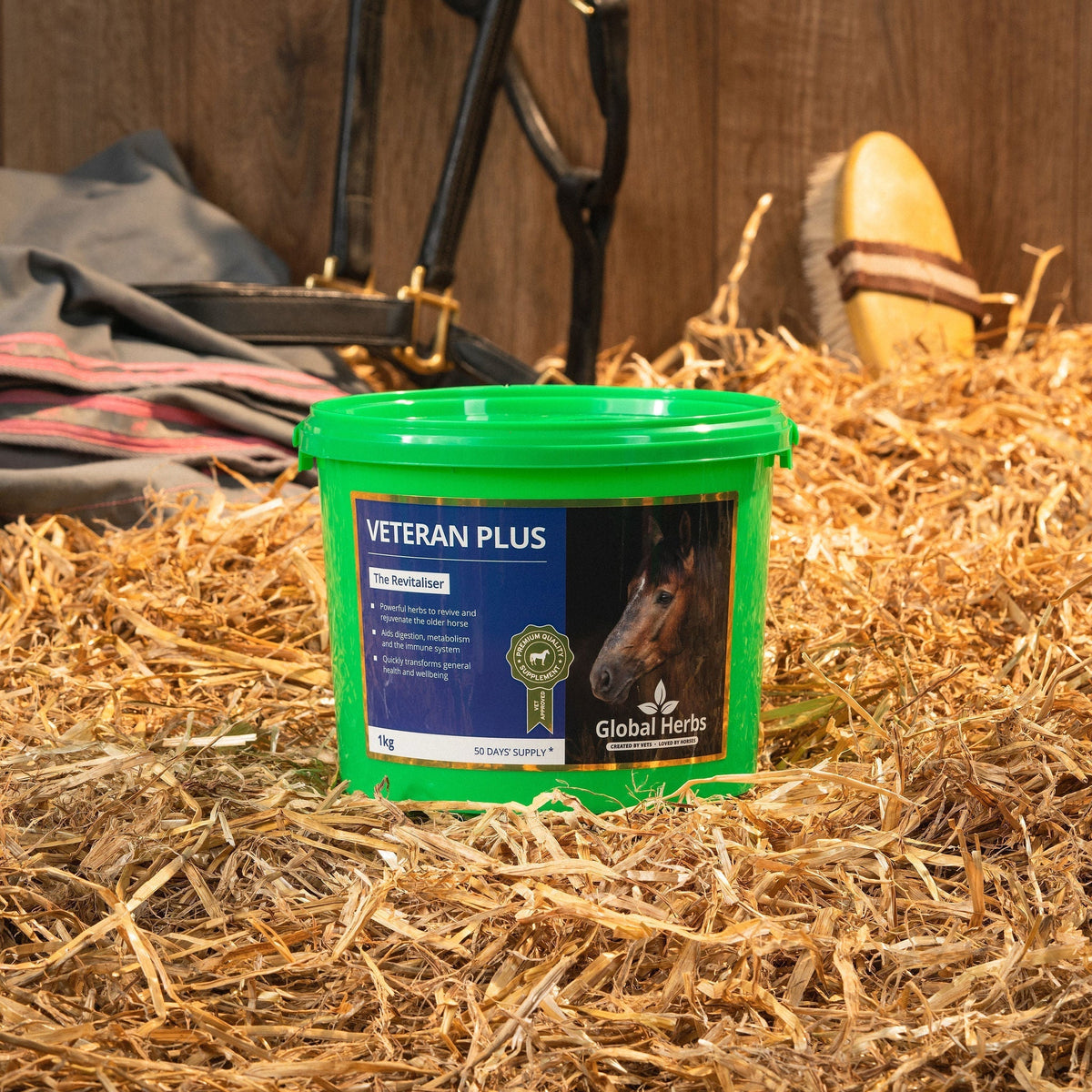 Global Herbs Veteran Plus 1kg for Horses - image 2 - Wellbeing Pets