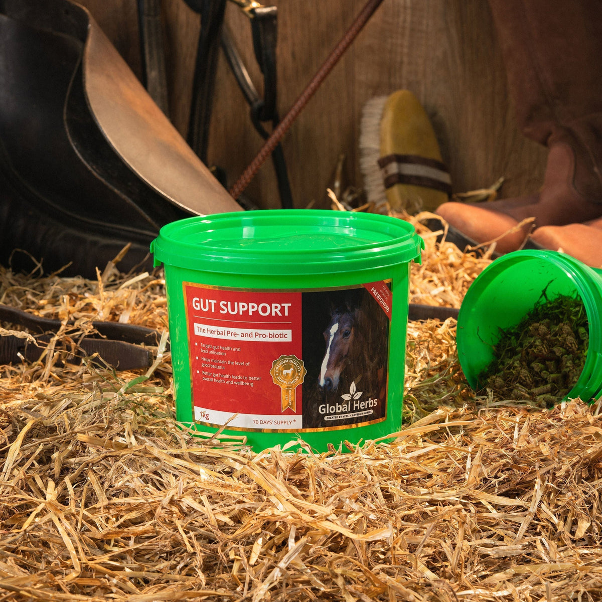 Global Herbs Gut Support for Horses - image 3 - Wellbeing Pets