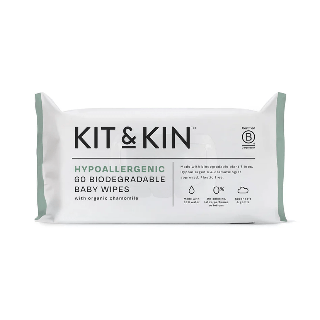 Kit & Kin Biodegradable Baby Wipes – Gentle, Sustainable & Hypoallergenic