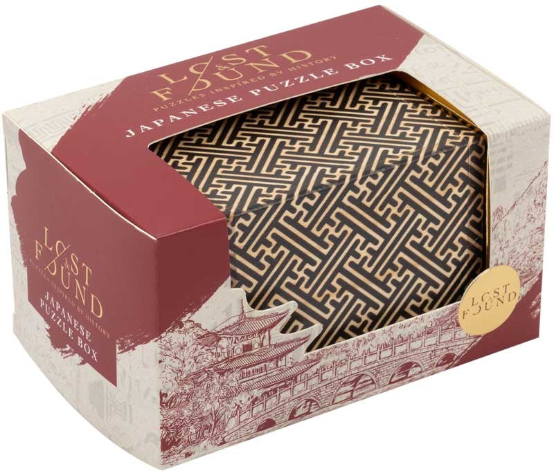 Lost & Found: Japanese Puzzle Box – Traditional Secret Opening Brain Teaser (Ages 10+)