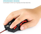 Zelotes C15 Gaming Mouse Adjustable 7000 DPI 13 Programmable Buttons LED Lights Office Mouse Suitable for PC Laptop