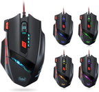 Zelotes C15 Gaming Mouse Adjustable 7000 DPI 13 Programmable Buttons LED Lights Office Mouse Suitable for PC Laptop