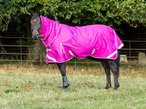 200G FIXED Neck Turnout Rug - Mulberry - Wellbeing Pets
