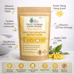 Natural Toilet Cleaning Powder with Essential Oil – Mineral-Based Formula - Choice of Scents