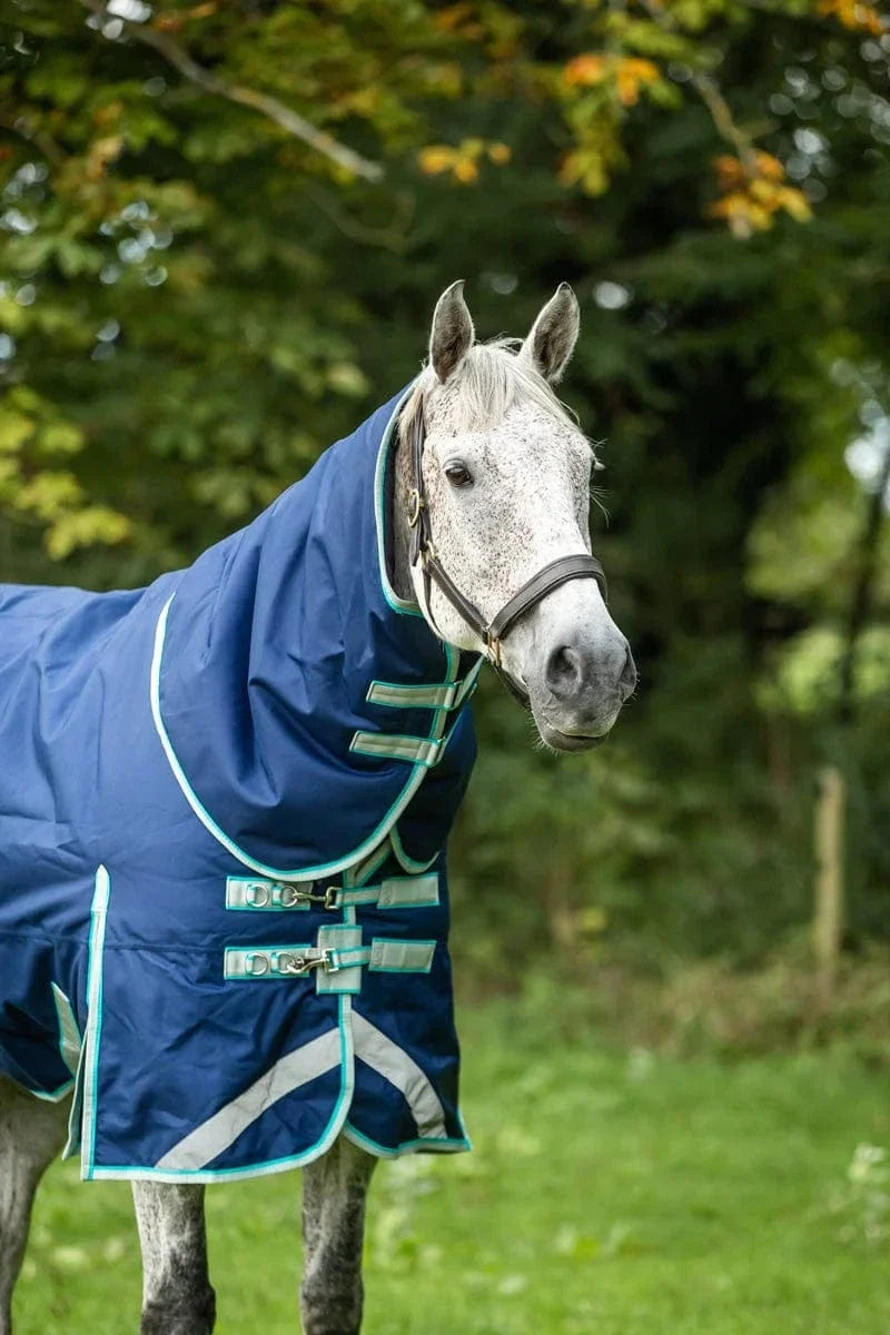 0g Detachable Neck Turnout Rug - Navy - image 3 - Wellbeing Pets