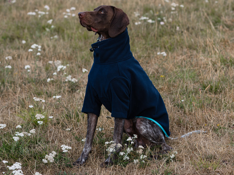 Fleece Dog Jumper - Navy - image 2 - Wellbeing Pets