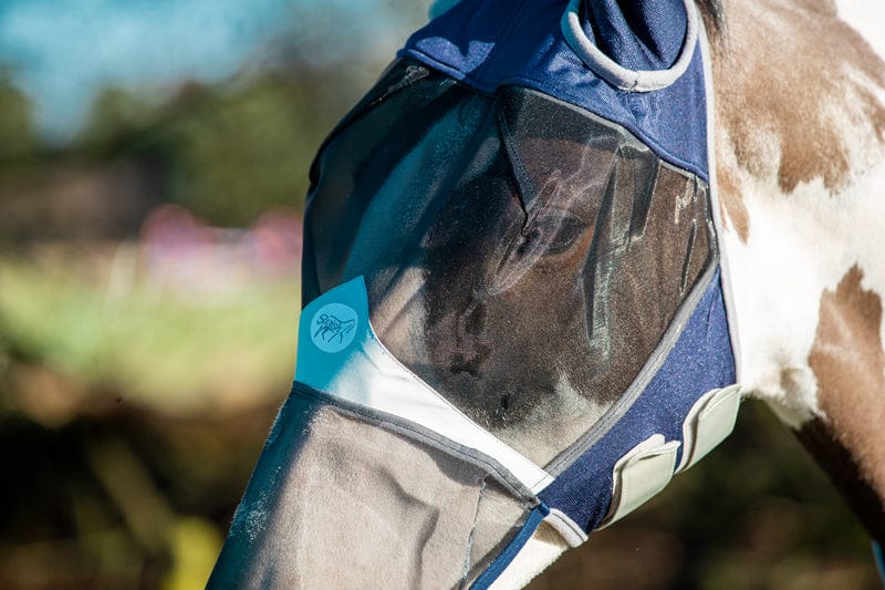 Horse Fly Mask With Nose - Navy - image 2 - Wellbeing Pets