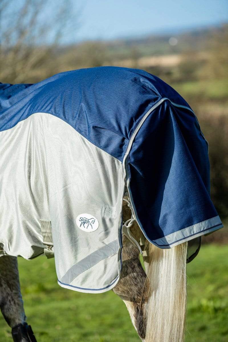 Fly Turnout Combination Rug -Navy (Mesh) - image 6 - Wellbeing Pets
