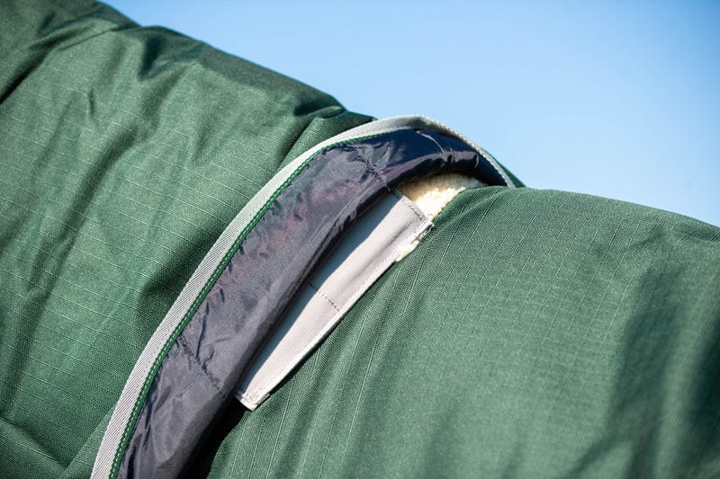 100g Detachable Neck Turnout Rug - Hunter Green - image 6 - Wellbeing Pets