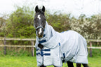 Nylon Fly Cool Rug - Grey/Navy - image 2 - Wellbeing Pets