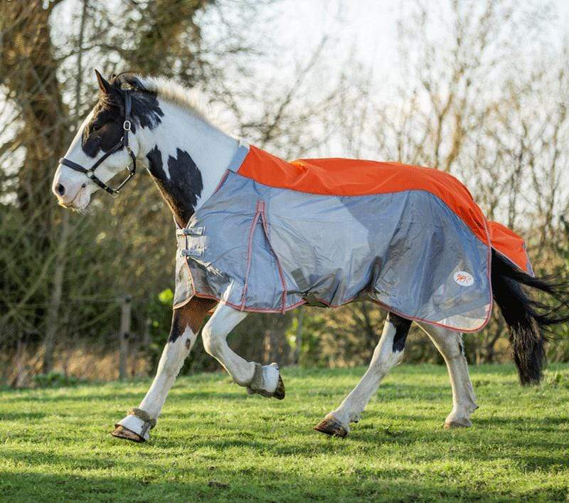 Fly Turnout Combination Rug - Orange - image 4 - Wellbeing Pets