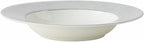 Soup Bowl Pasta Plates Set of 4 Classic Pattern with Silvering Banding
