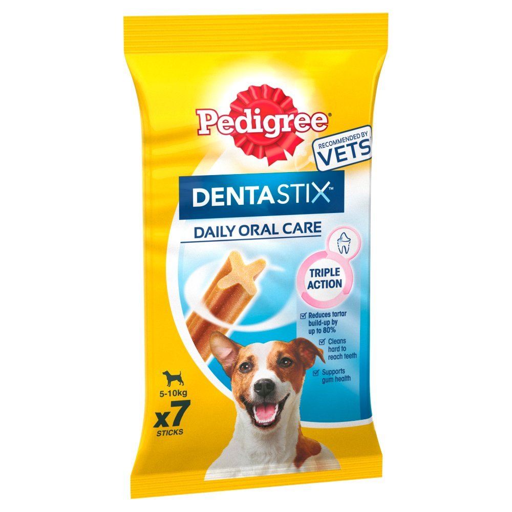 Pedigree Dentastix Daily Adult 1+ Small Dental Dog Chews 7 Sticks, 110g (Box of 10) product image