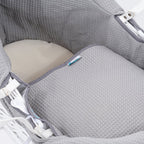 Pod Grey Waffle Moses Basket Bedding Set (Basket Not Included!)