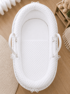 Pod White Dimple Moses Basket Bedding Set (Basket Not Included!)