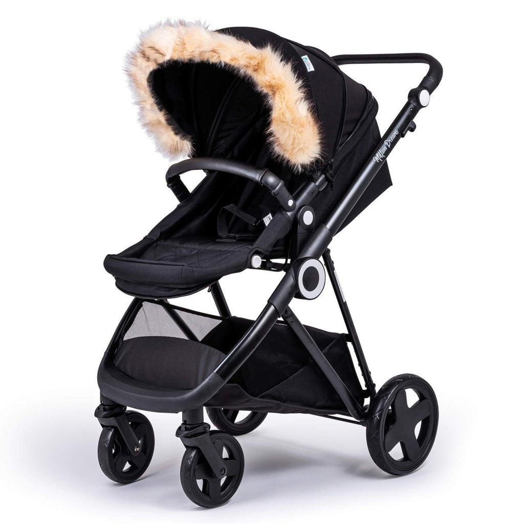 Pram Fur Hood Trim Attachment for Pushchair
