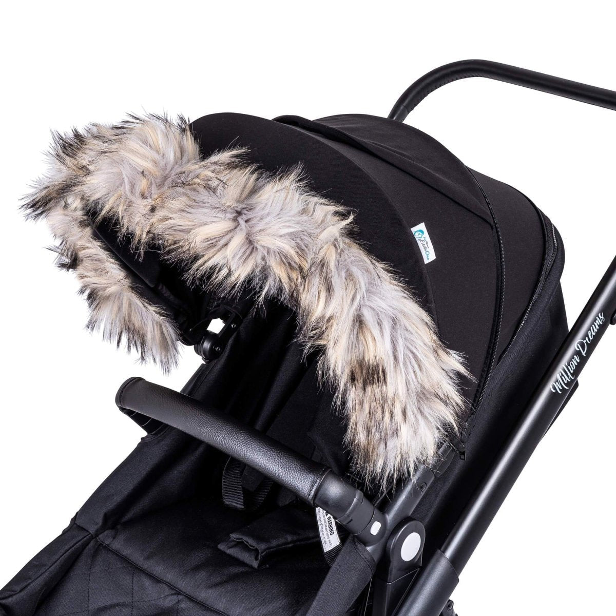 Pram Fur Hood Trim Attachment for Pushchair