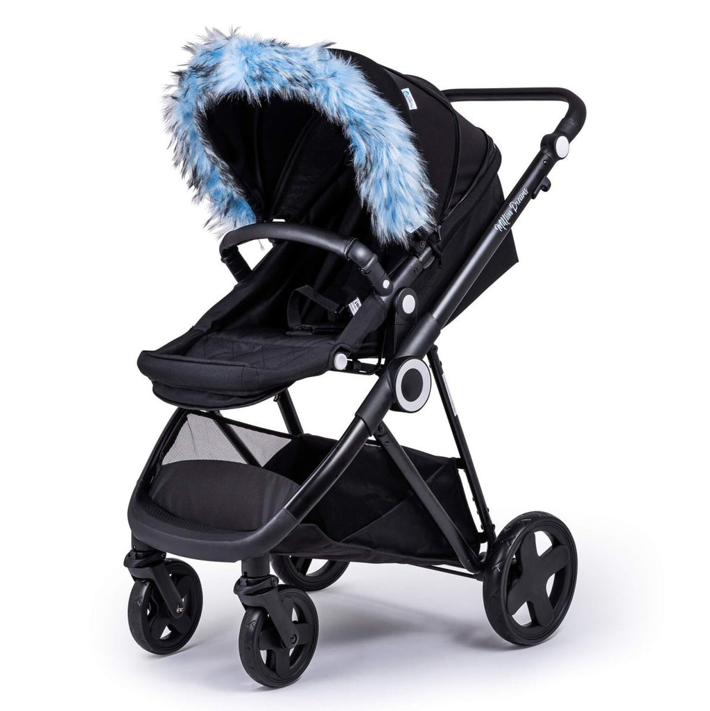Pram Fur Hood Trim Attachment for Pushchair