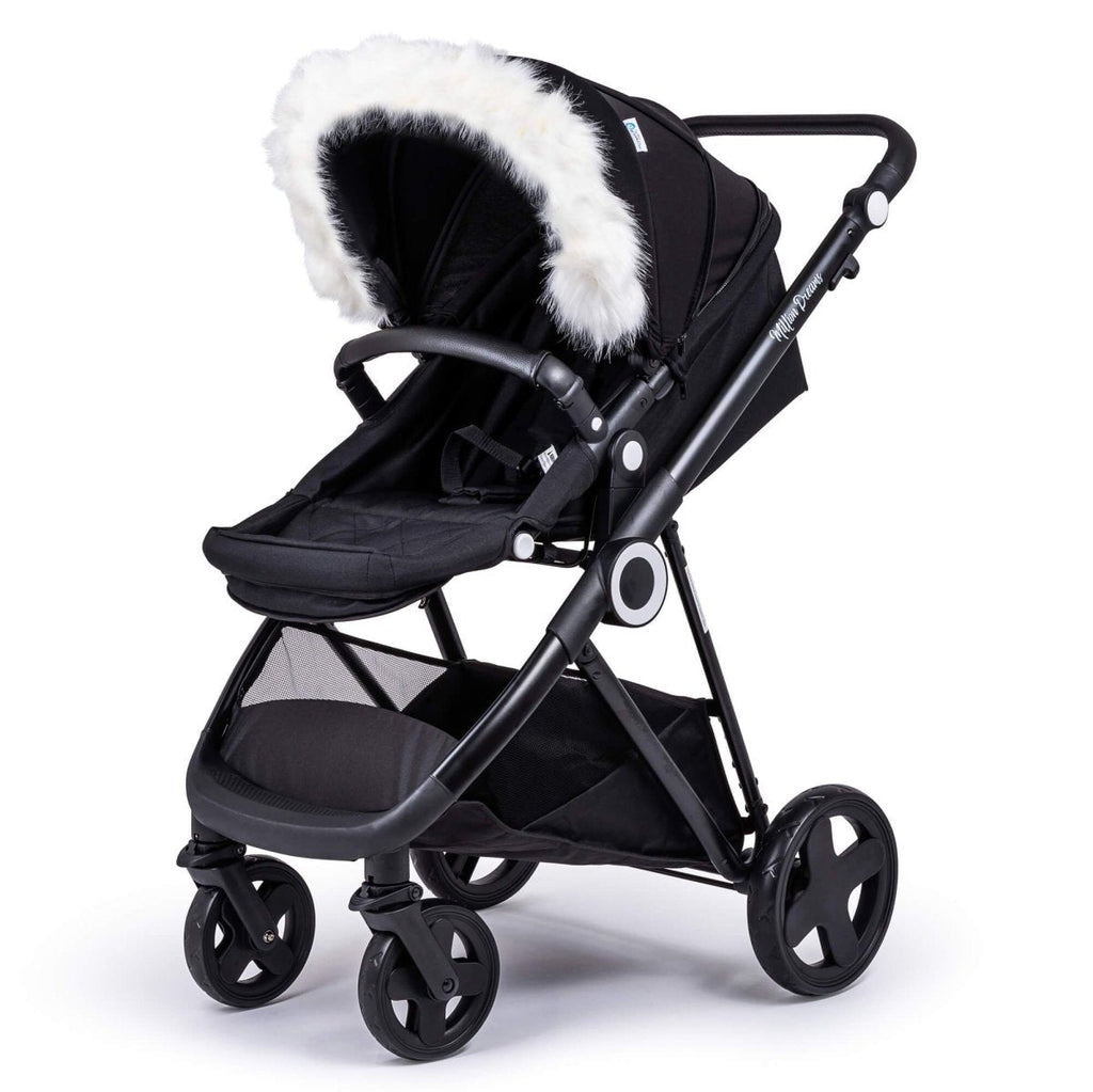 Pram Fur Hood Trim Attachment for Pushchair