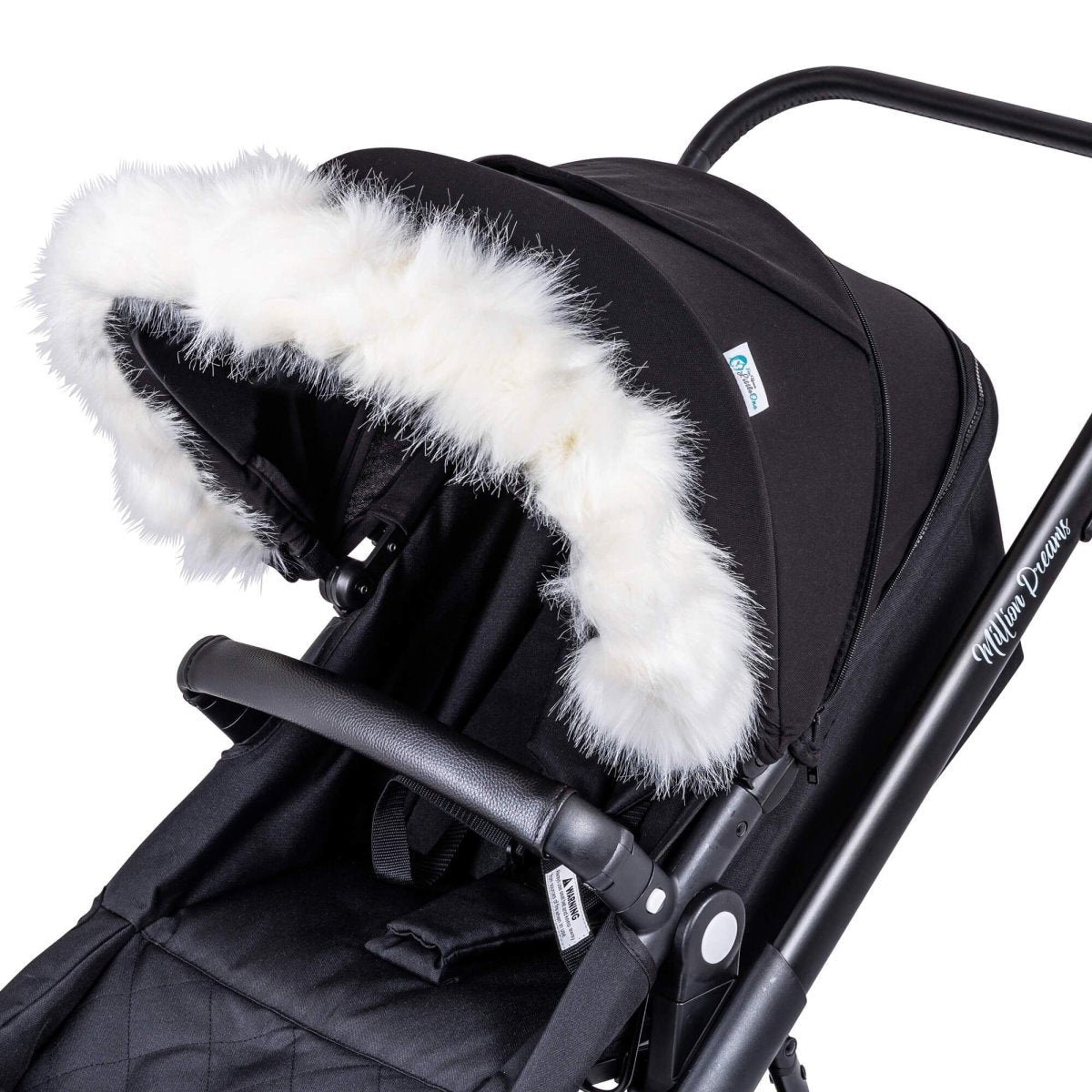 Pram Fur Hood Trim Attachment for Pushchair