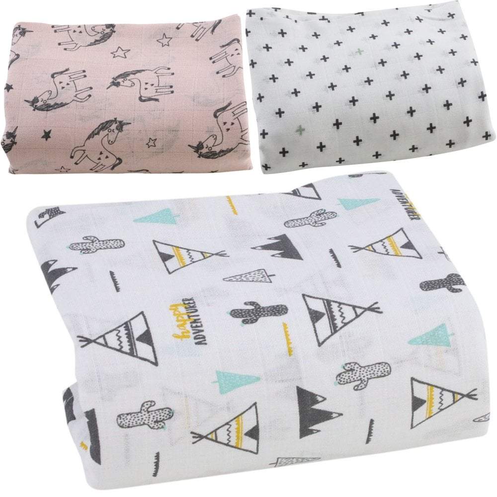 Printed Muslin Squares 100% Cotton 80x80cm