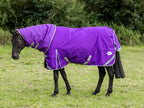 0g Detachable Neck Turnout Rug - Purple - Wellbeing Pets
