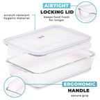 Borosilicate Glass Lasagne Dish with Lid - 2.2L