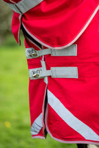 WIDE FIT 200G Detachable Neck Turnout Rug - Red - image 4 - Wellbeing Pets