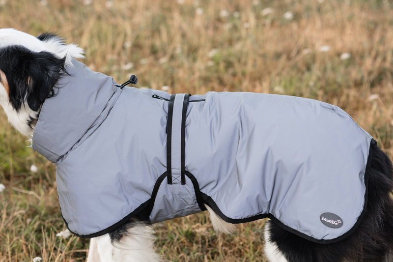 Luxe Waterproof Dog Coat 250g - Reflective Silver - image 4 - Wellbeing Pets