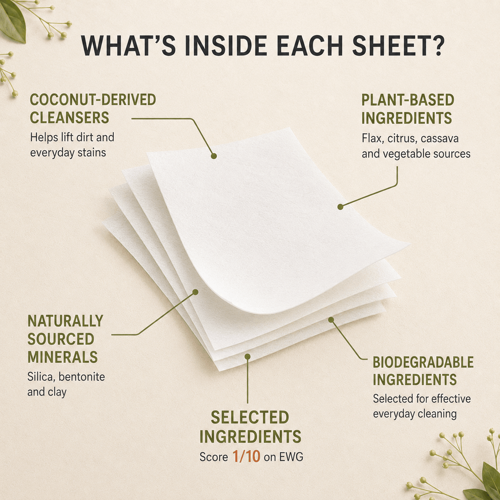 Re:gn Laundry Detergent Sheets | Plastic-Free, Eco-Friendly Washing | 64 Sheets