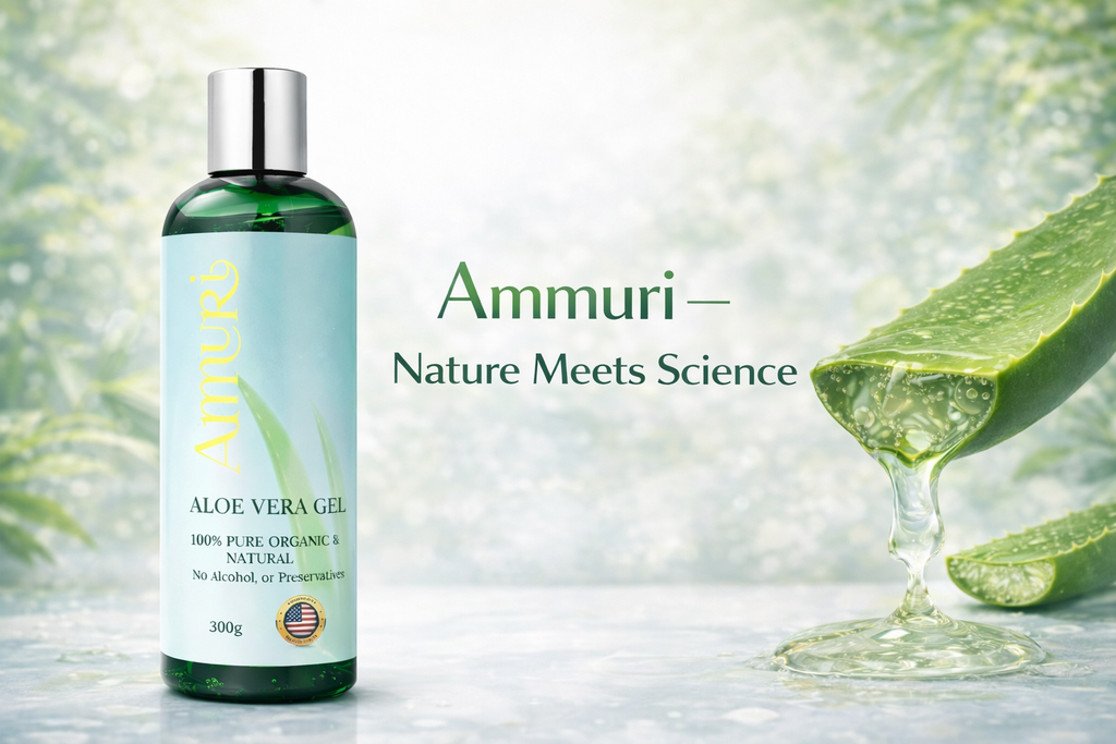 Aloe Vera Gel 300g Bottle – Face, Body & Hair | Ammuri