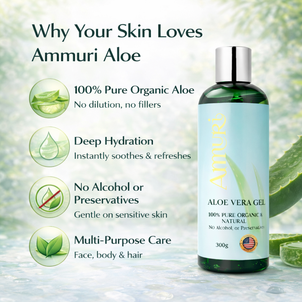 Aloe Vera Gel 300g Bottle – 5 Pack | Ammuri
