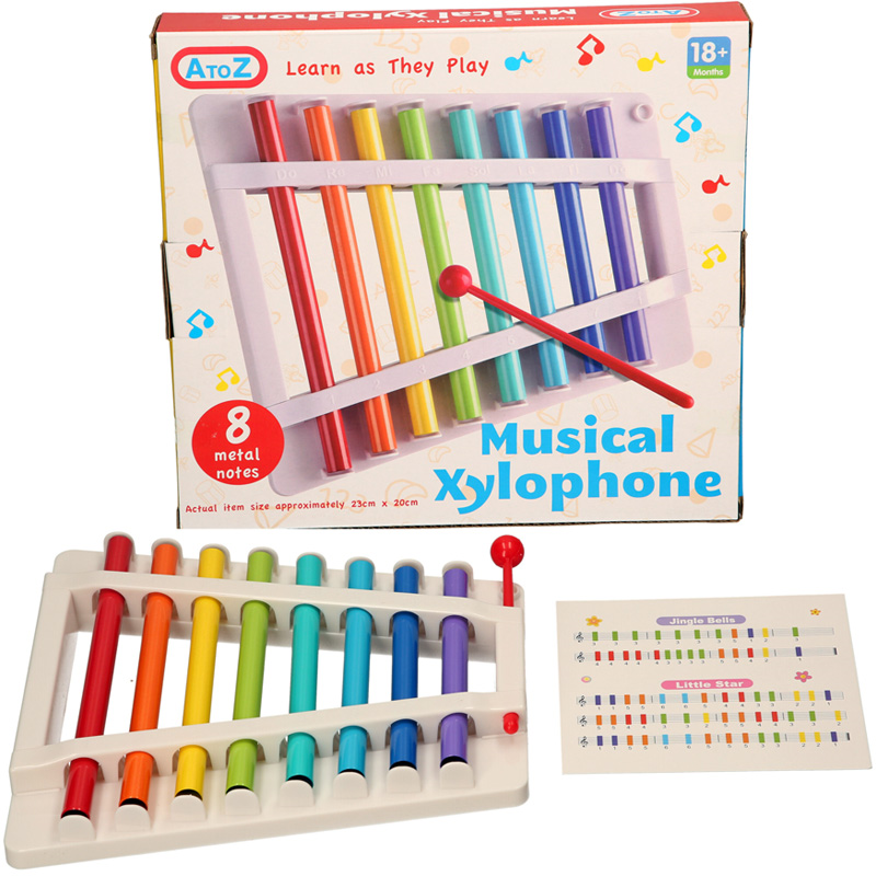 AtoZ Kids Xylophone Glockenspiel Musical Toy Xmas Gift with Mallet