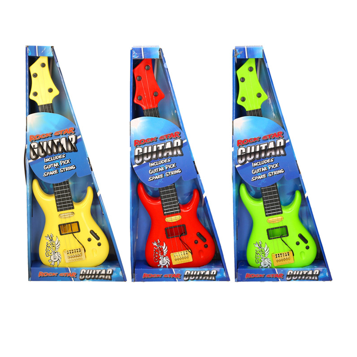 Kids Rock Guitar Toy – 4-String Musical Instrument (3 Assorted Colours) | Ages 3+