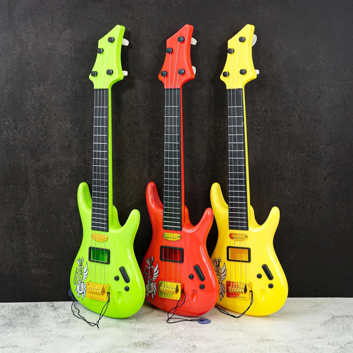 Kids Rock Guitar Toy – 4-String Musical Instrument (3 Assorted Colours) | Ages 3+