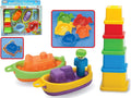 Bathtime Play Set – Nesting Cups, Boats, Sailors & Fish Bath Toy Set