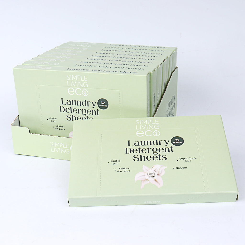 Simple Living Eco Laundry Detergent Sheets | 32 Washes | Made In UK